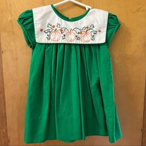 the Proper Peony Pumpkin Fall Baby Girl Dress 12 months